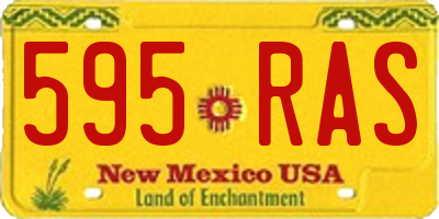 NM license plate 595RAS