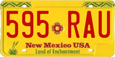 NM license plate 595RAU