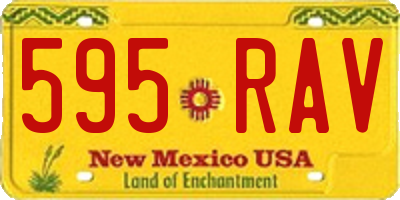 NM license plate 595RAV