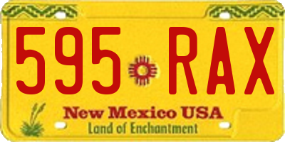 NM license plate 595RAX
