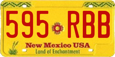 NM license plate 595RBB