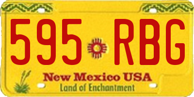 NM license plate 595RBG