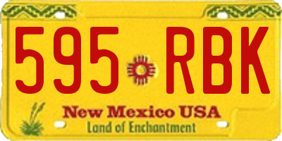 NM license plate 595RBK