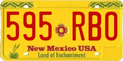 NM license plate 595RBO