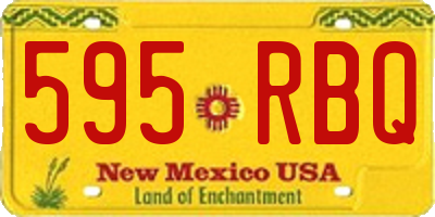 NM license plate 595RBQ