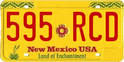 NM license plate 595RCD