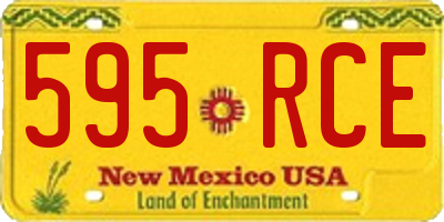 NM license plate 595RCE