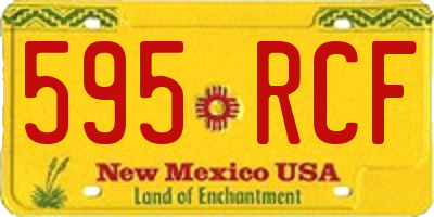 NM license plate 595RCF
