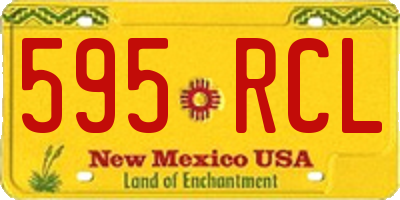 NM license plate 595RCL