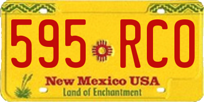 NM license plate 595RCO