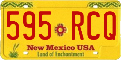 NM license plate 595RCQ