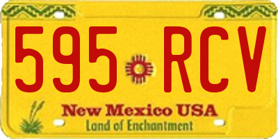 NM license plate 595RCV