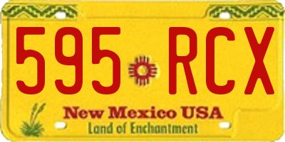 NM license plate 595RCX