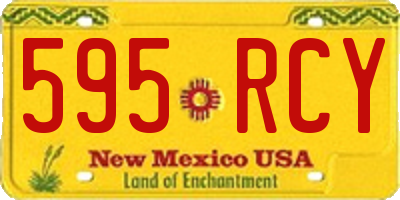 NM license plate 595RCY