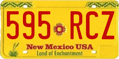 NM license plate 595RCZ