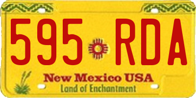 NM license plate 595RDA