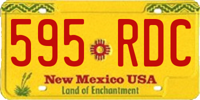 NM license plate 595RDC