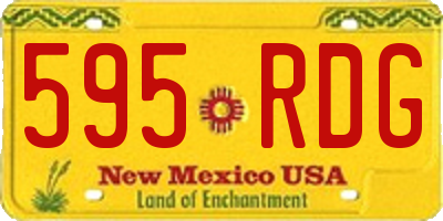 NM license plate 595RDG