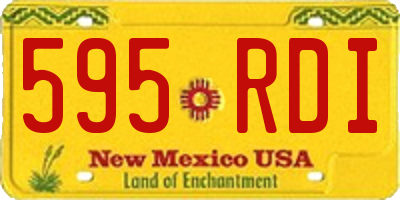 NM license plate 595RDI