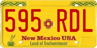 NM license plate 595RDL