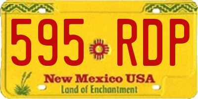 NM license plate 595RDP