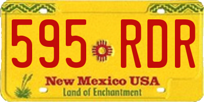 NM license plate 595RDR