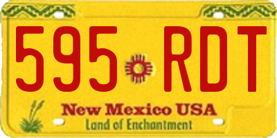 NM license plate 595RDT