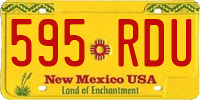NM license plate 595RDU