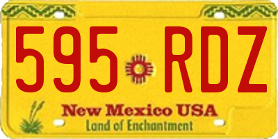 NM license plate 595RDZ
