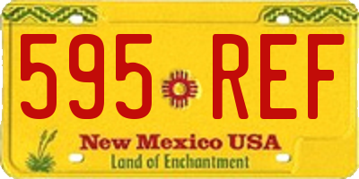 NM license plate 595REF