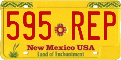 NM license plate 595REP