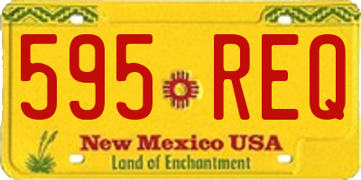 NM license plate 595REQ