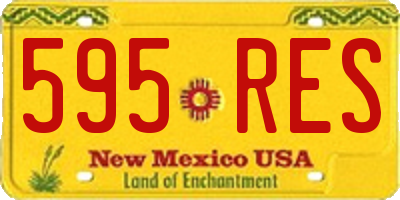 NM license plate 595RES