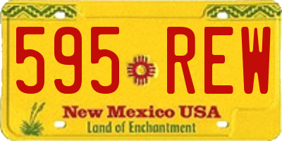 NM license plate 595REW