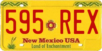 NM license plate 595REX