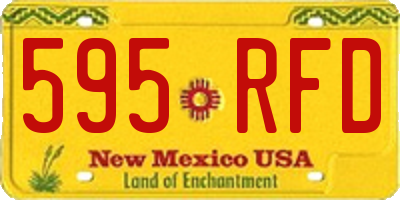 NM license plate 595RFD