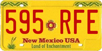 NM license plate 595RFE
