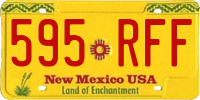 NM license plate 595RFF