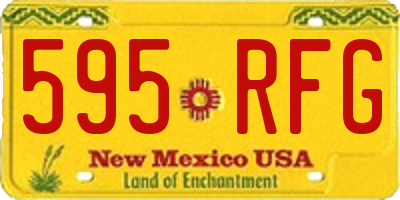 NM license plate 595RFG