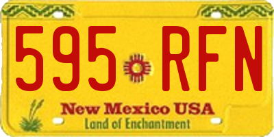 NM license plate 595RFN