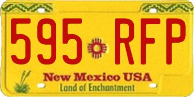 NM license plate 595RFP