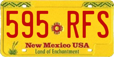 NM license plate 595RFS
