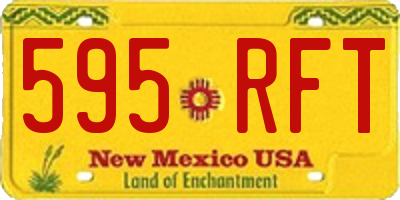 NM license plate 595RFT