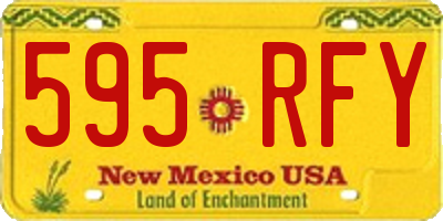 NM license plate 595RFY