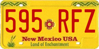 NM license plate 595RFZ