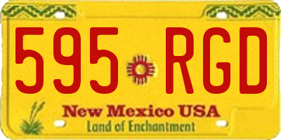 NM license plate 595RGD