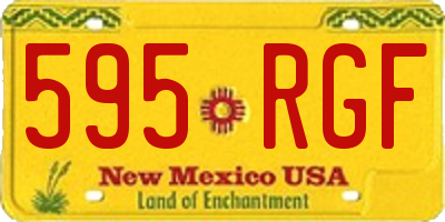 NM license plate 595RGF