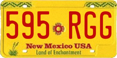 NM license plate 595RGG
