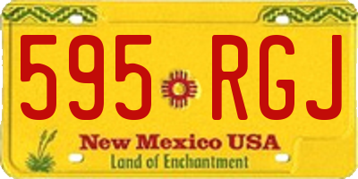 NM license plate 595RGJ