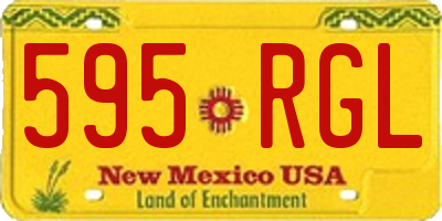 NM license plate 595RGL